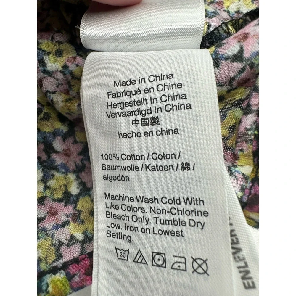 J. Crew Cinched-Waist Organic Cotton Top Liberty Busy Izzy Print